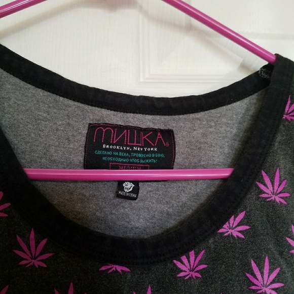 Mishka pot leaf american flag 420 hippie tank - Picture 3 of 3